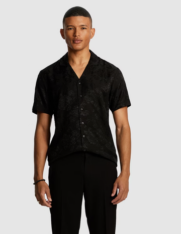 Black Joey Satin Shirt