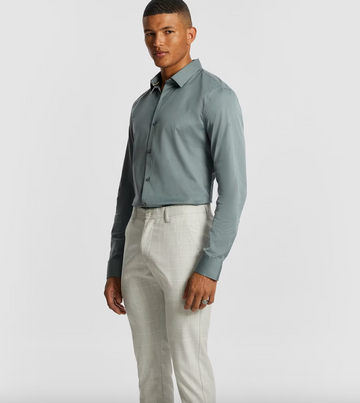 Eucalyptus Snapper Stretch Slim Fit Dress Shirt
