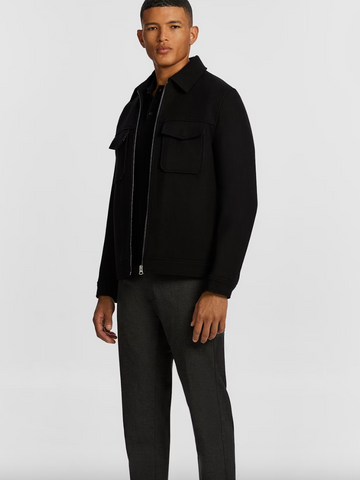 Black Luciano Premium Wool Blend Dress Jacket