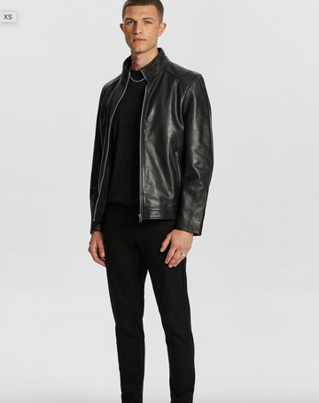 Black Hemsworth Leather Jacket