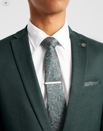 Teal Lukey Skinny Stretch Suit Jacket