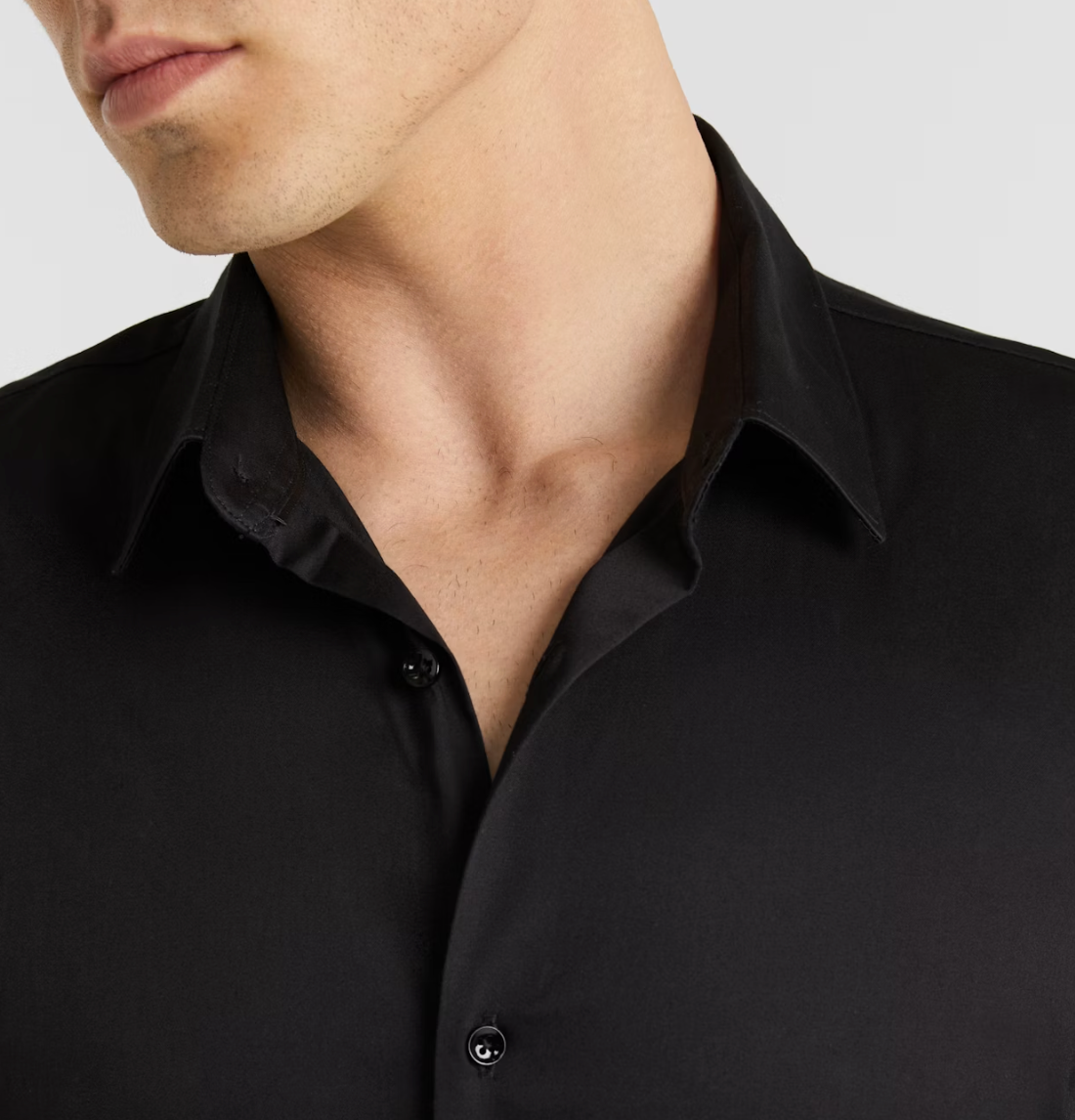 Black Hulk Plain Stretch Muscle Fit Shirt