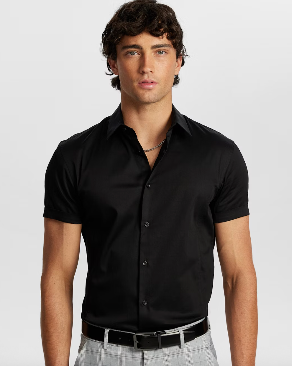 Black Marvel Muscle Fit Shirt