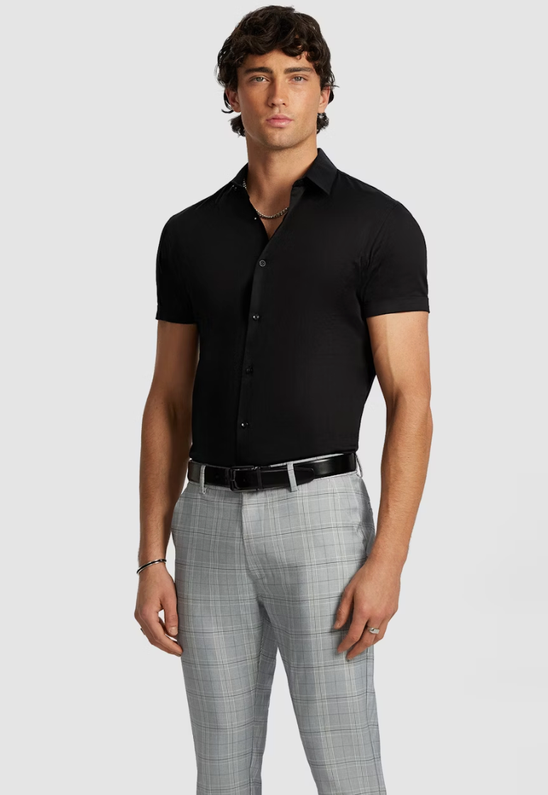 Black Marvel Muscle Fit Shirt