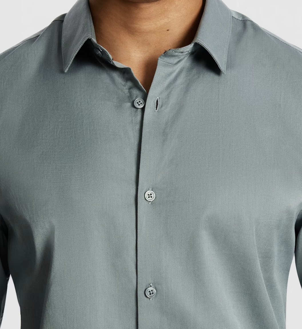 Eucalyptus Snapper Stretch Slim Fit Dress Shirt