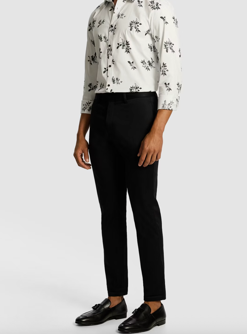 Black Get Smart Slim Chino