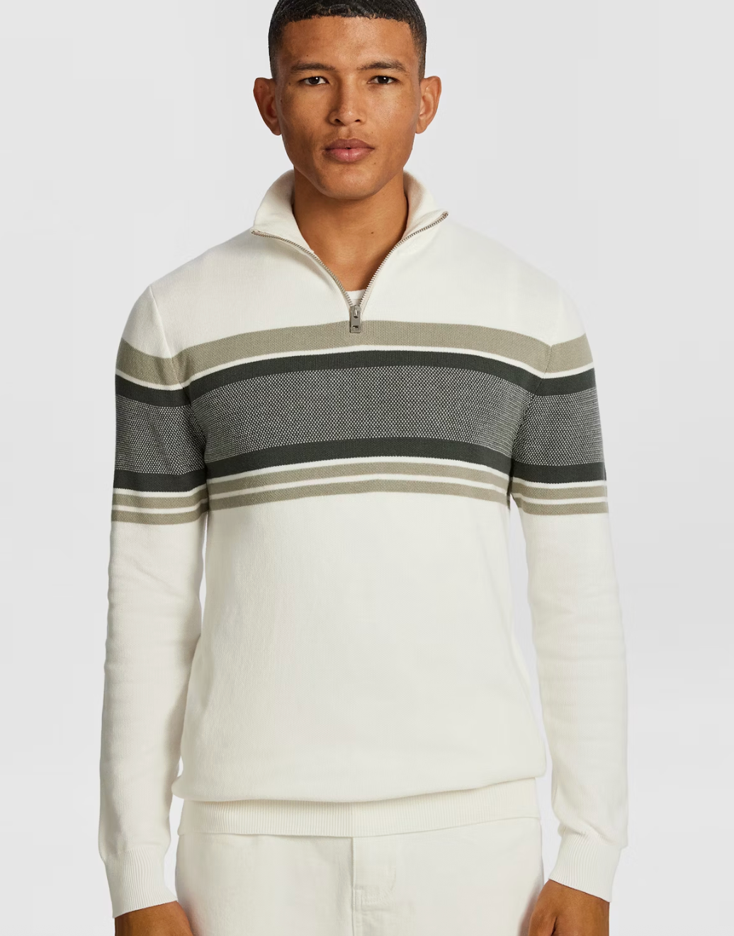 Off White Brosnon Zip Knit Jumper