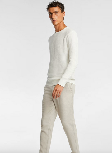 White Jayce Crew Neck Knit Jumper