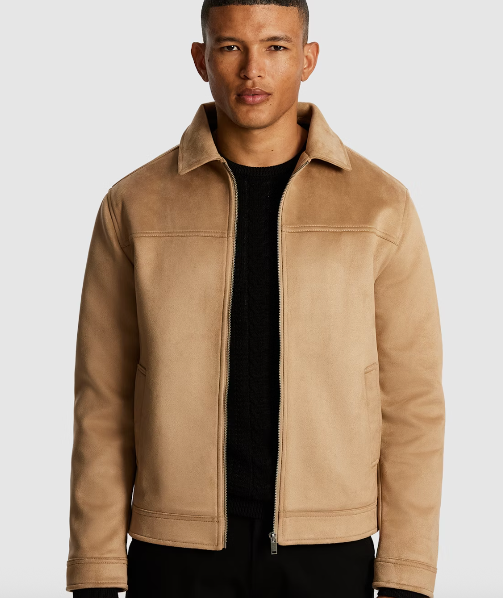 Natural Sutherland Faux Suede Jacket