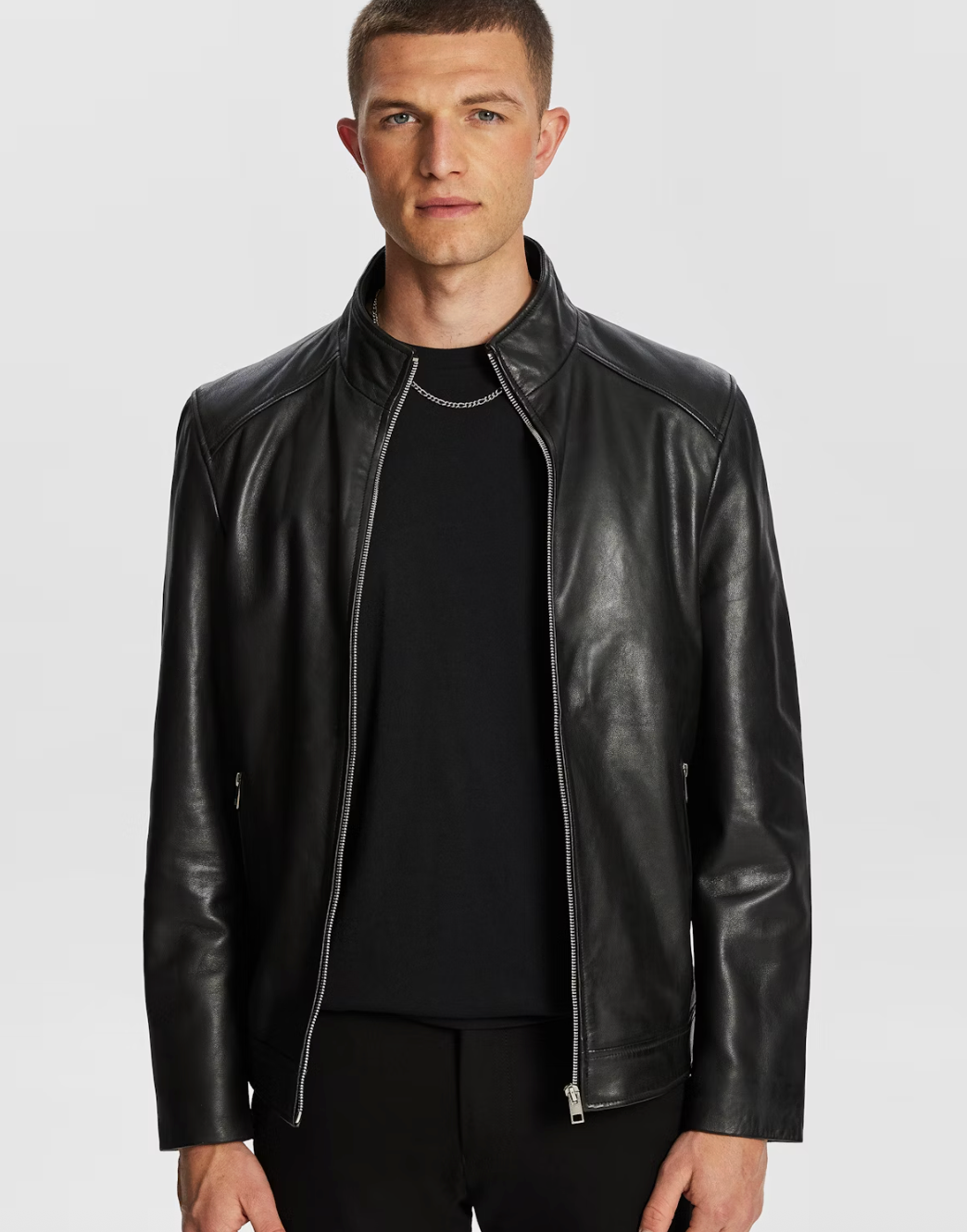 Black Hemsworth Leather Jacket