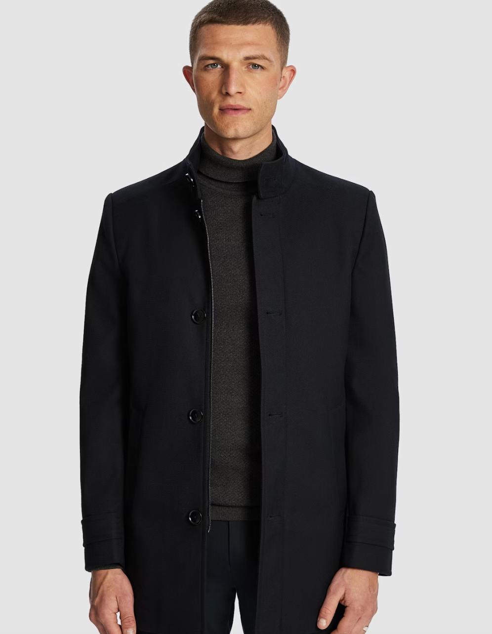 Black Trophy Stretch Textured Dress Jacket
